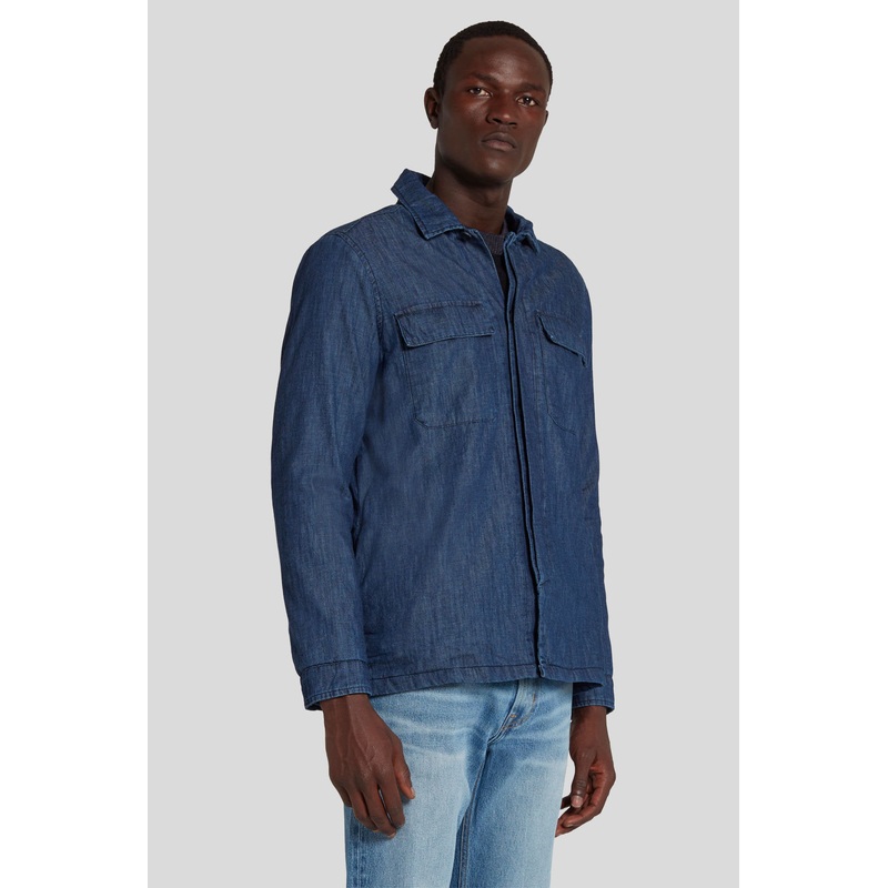 Overshirt Padded Chambray