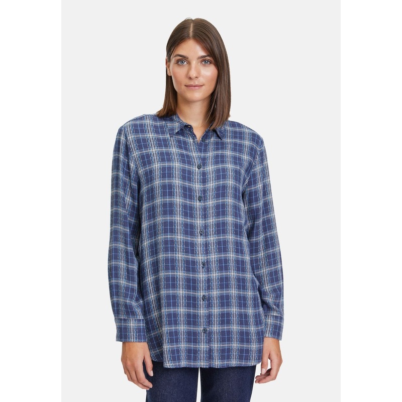 Shirt Blouse With Checkered Print