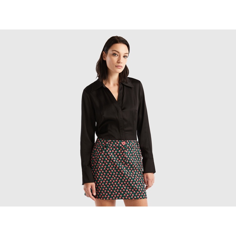 Shirt In Slim Fit Satin