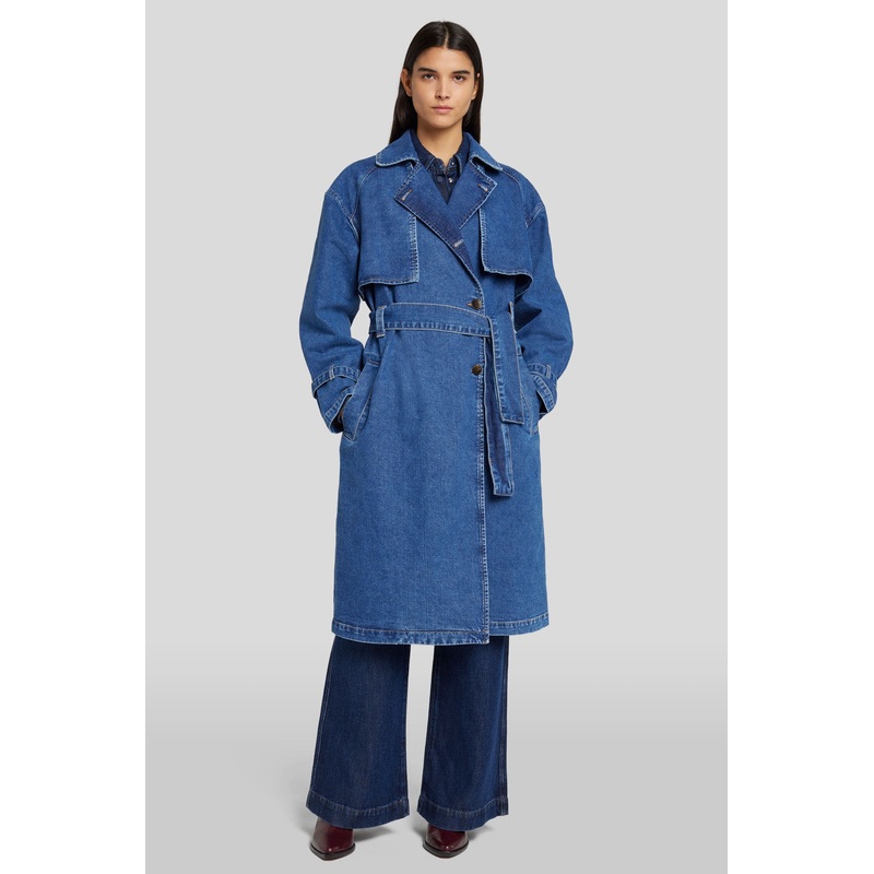 Tailored Denim Trench Calla