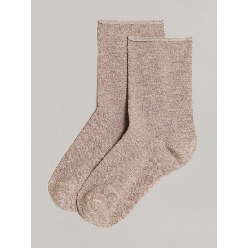 Beige Short Socks