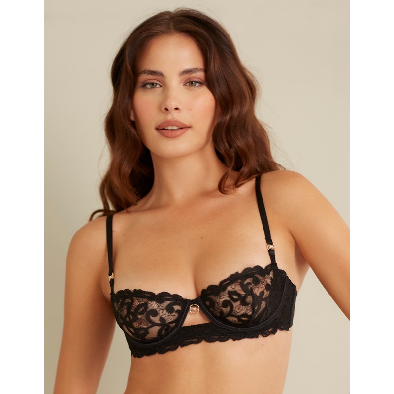 Black Balconette Bra