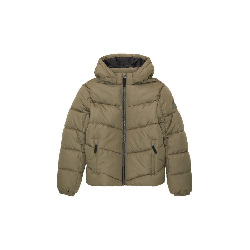 Heavy Puffer Jacket With Hood