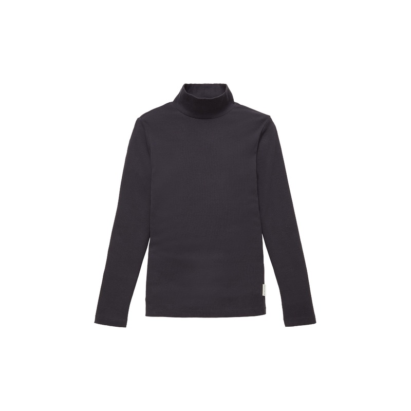 Rib Mock Neck Longsleeve T-Shirt