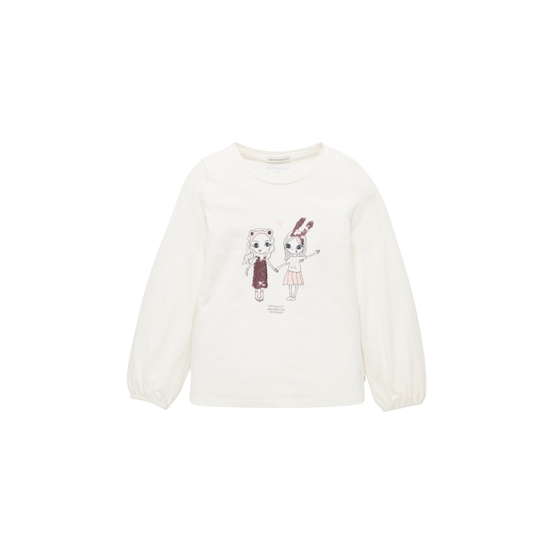 Sequin Artwork Longsleeve T-Shirt