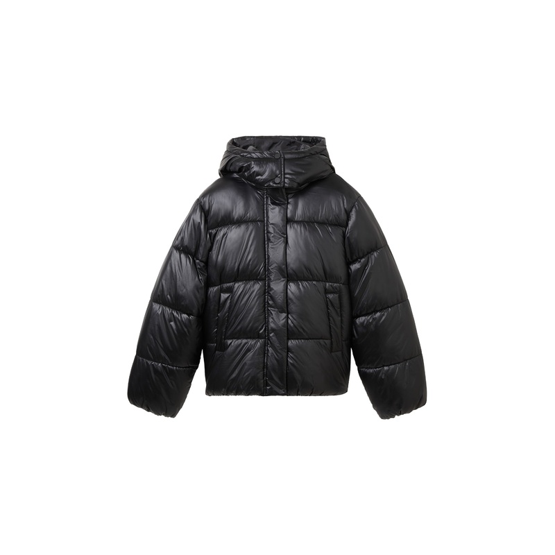 Shiny Puffer Jacket W. Hood