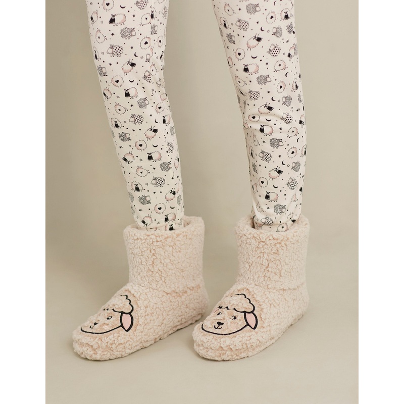 White Slipper Boots