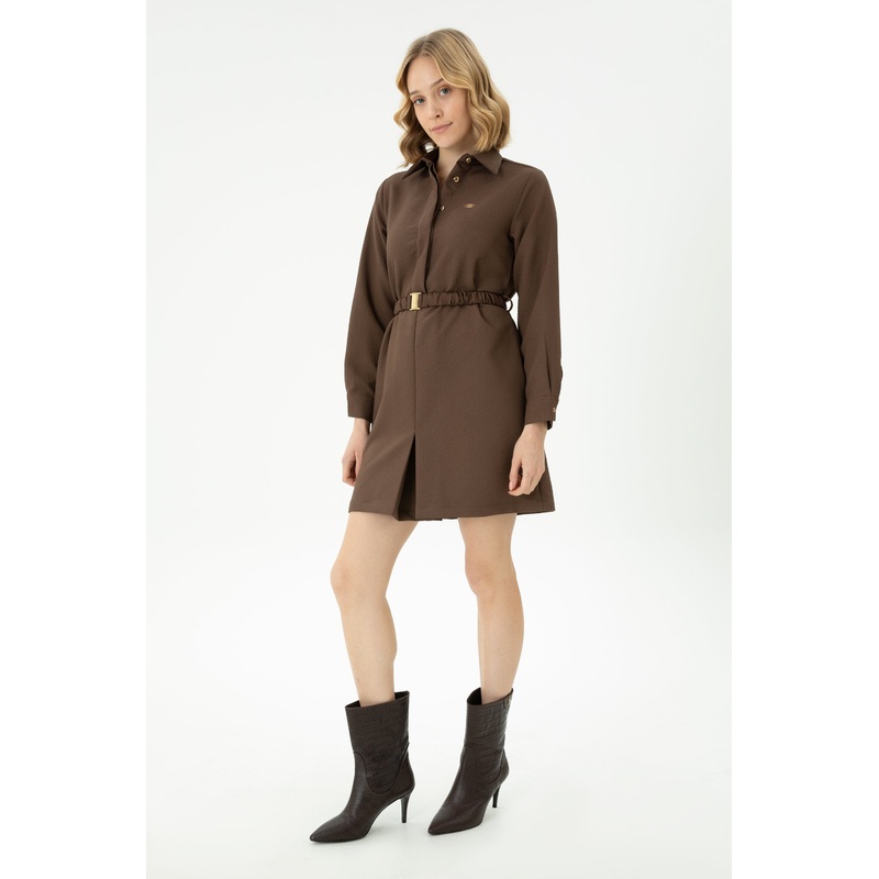 Brown Short Dress