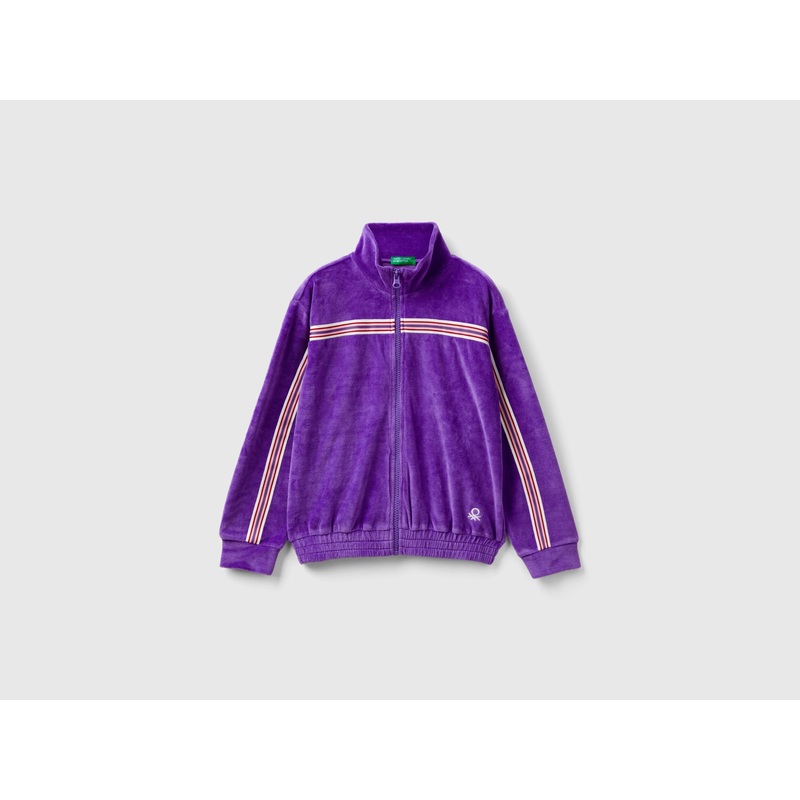 Chenille Sweatshirt With High Neck