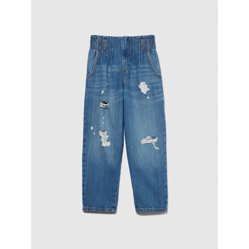 High-Waisted Jeans With Tears