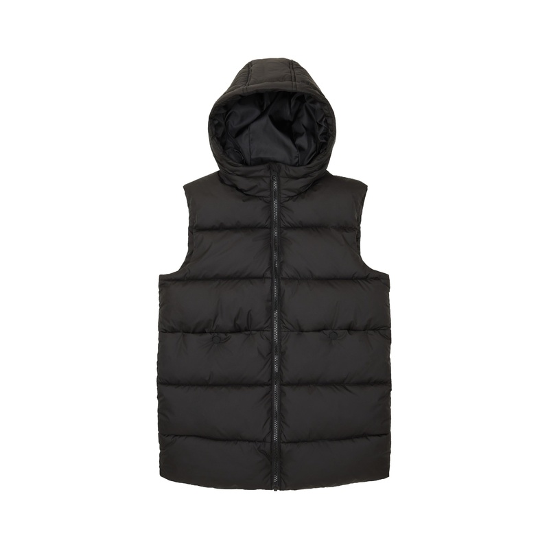Long Padded Vest W. Hood