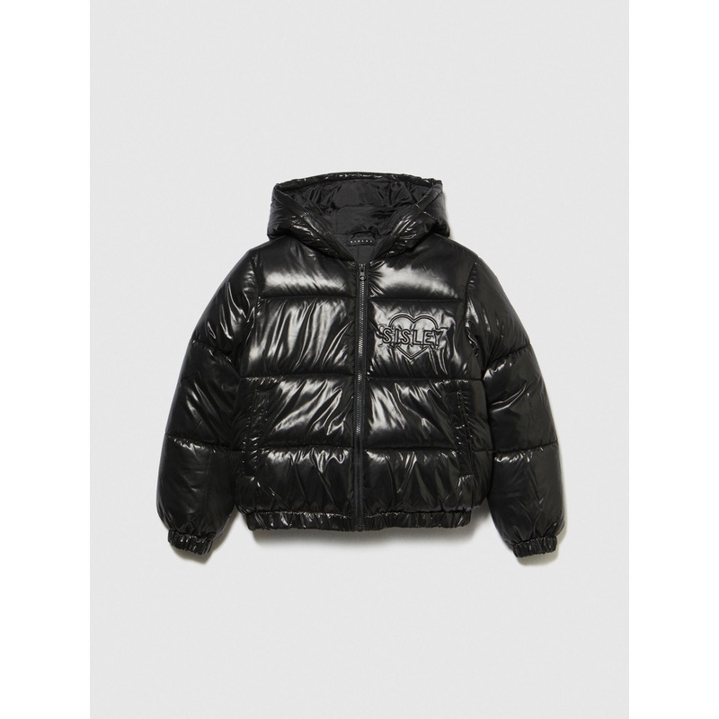 Padded Jacket With Embossed Print