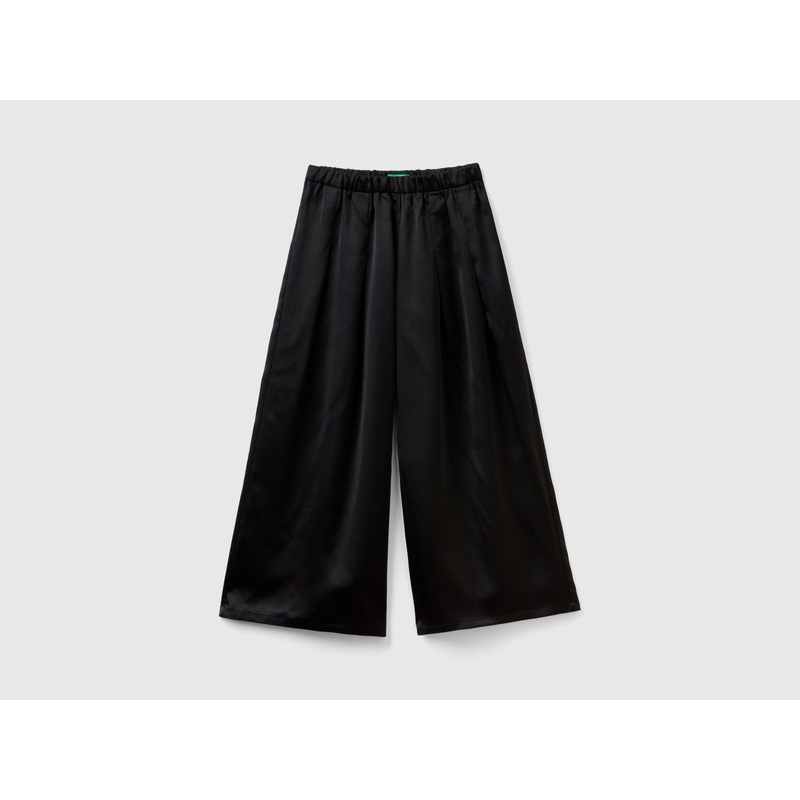Palazzo Trousers In Satin