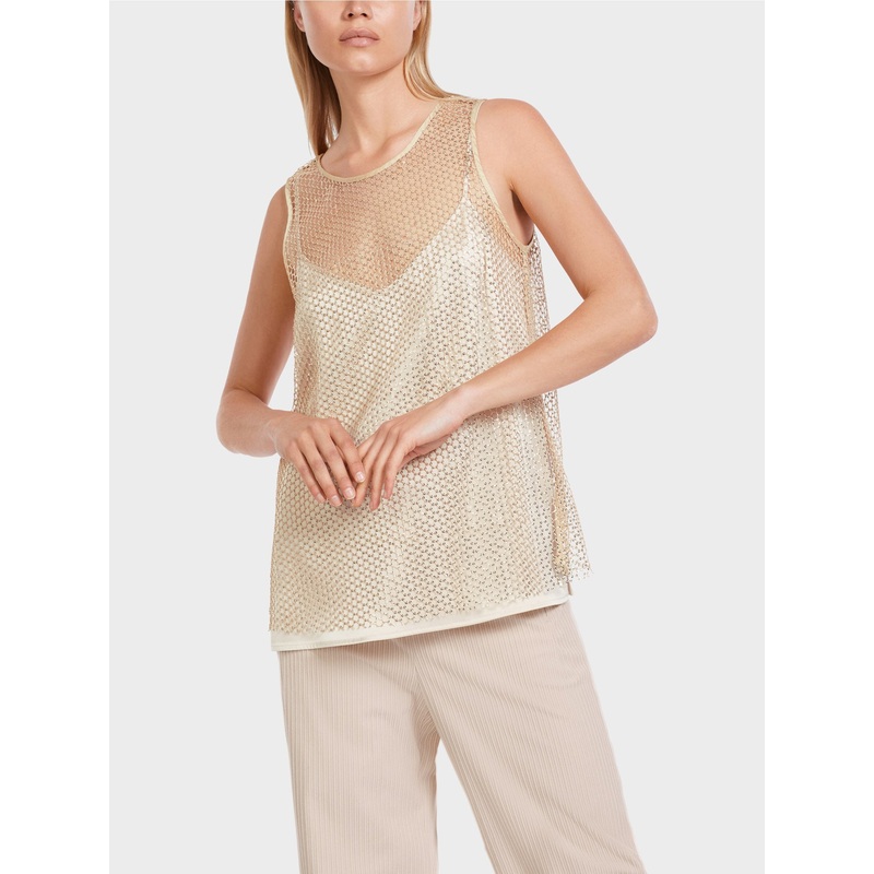 Sequined Mesh Top