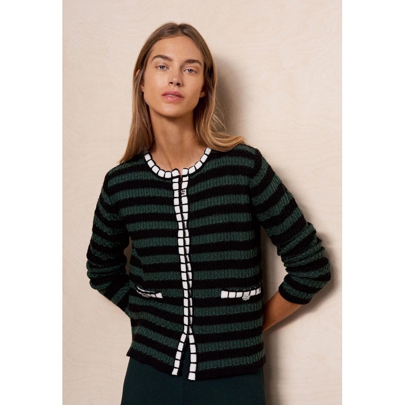 Short Textured Cardigan