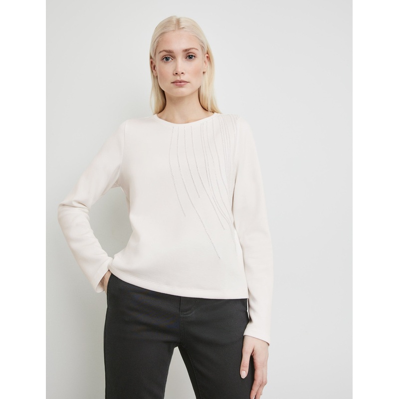 Soft Sweatshirt With Glittery Embroidery