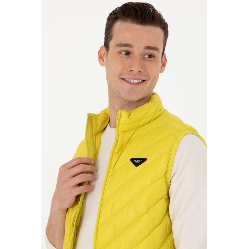 Yellow Puffer  Vest Jacket