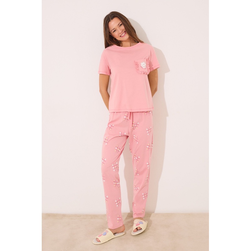 100% Cotton Pink Smiley Pyjamas