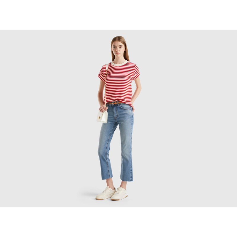 Cropped Jeans in Recycled Cotton