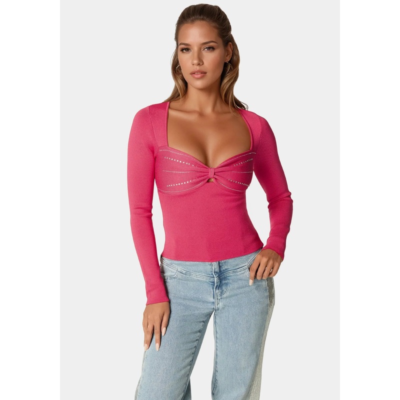 Embelished Long Sleeve Sweater