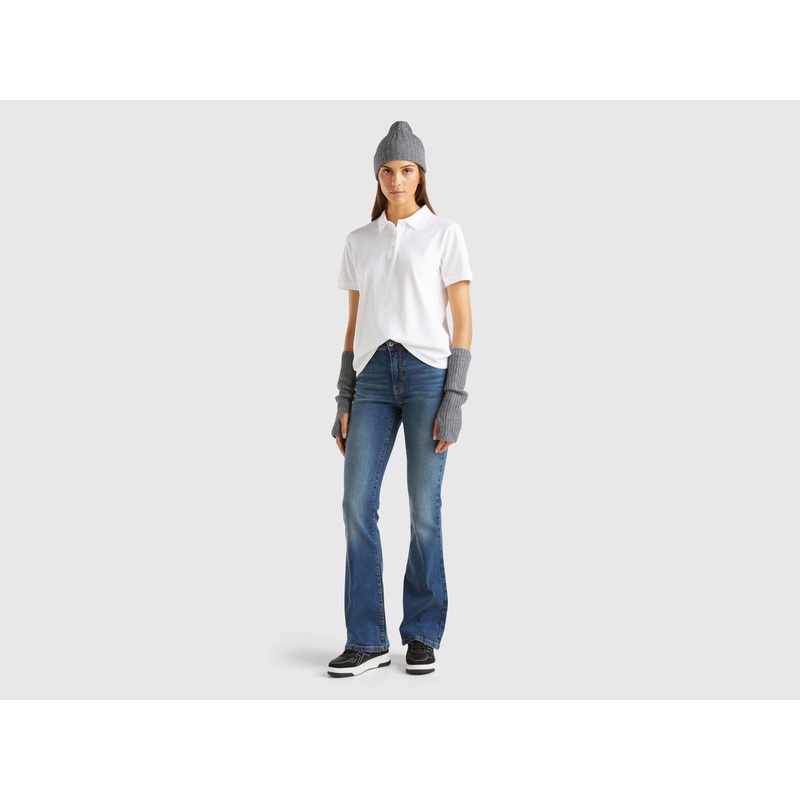 Flared Jeans in Recycled Cotton Blend
