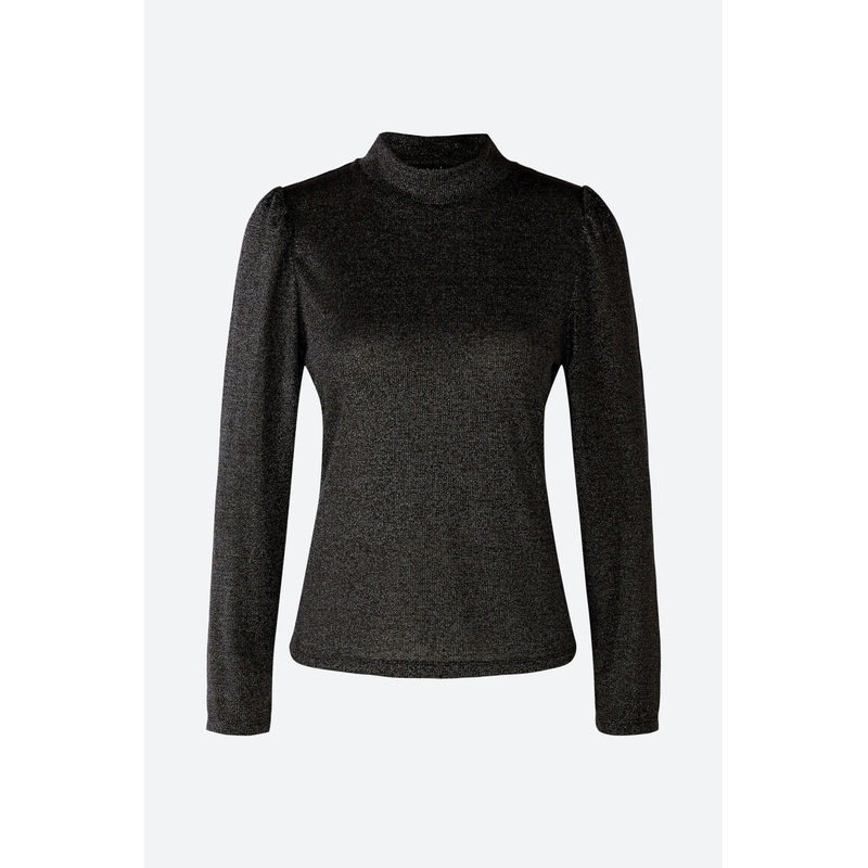 Long-Sleeved Shirt With Glittering Shiny Yarn