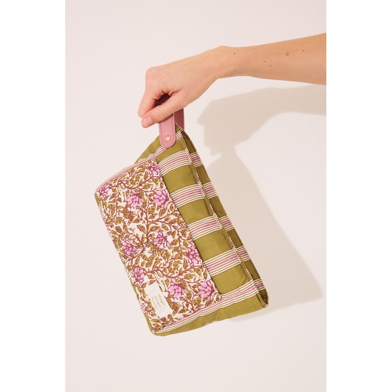 Medium Quilted Flower Vanity Case
