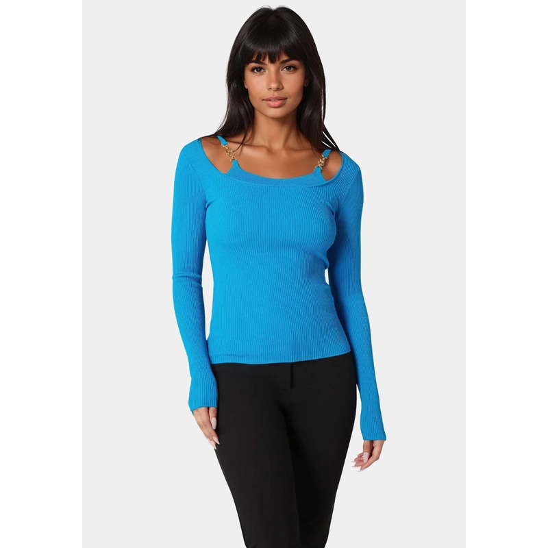 Strap Detail Sweater Top