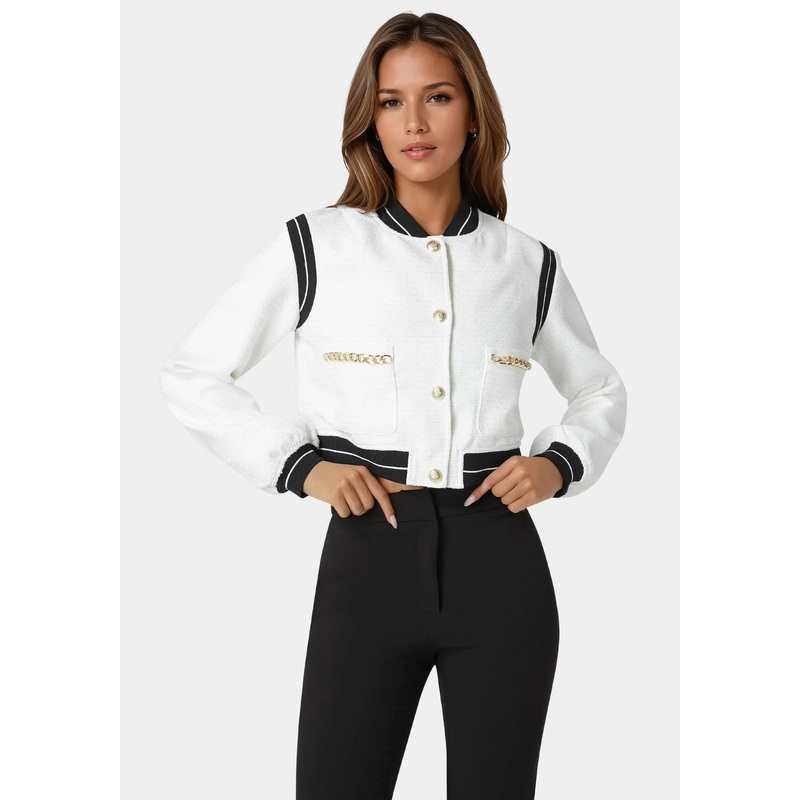 Textured Bomber Jacket
