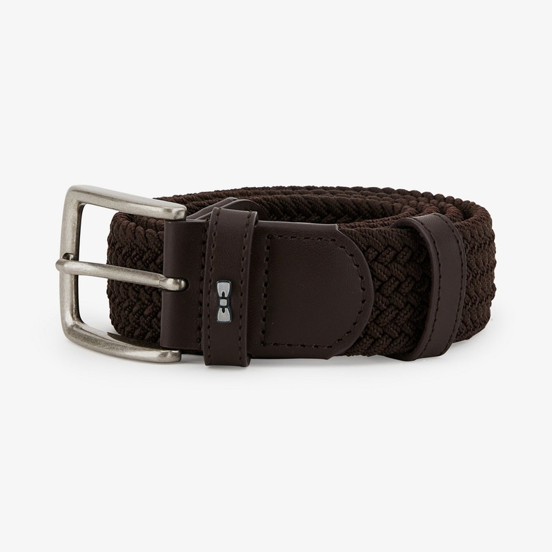 Brown Braided Elastic Belt