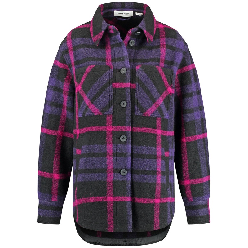 Button Down Checkered Shirt Style Jacket