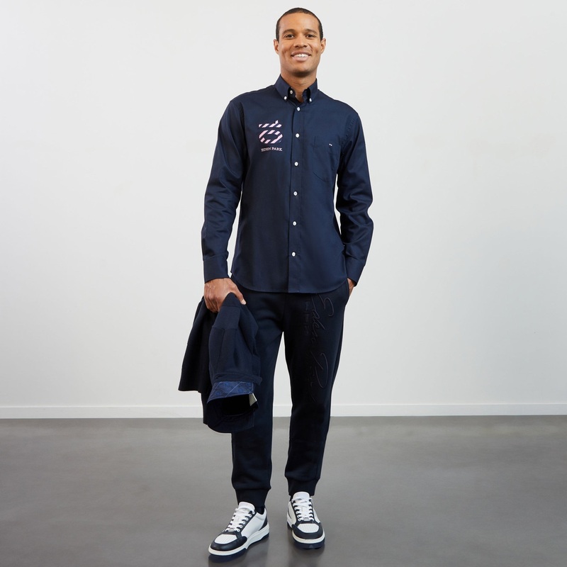 Dark Blue Shirt With No. 10 Embroidery
