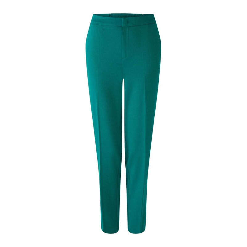 Green Dress Trousers With Center Pleat