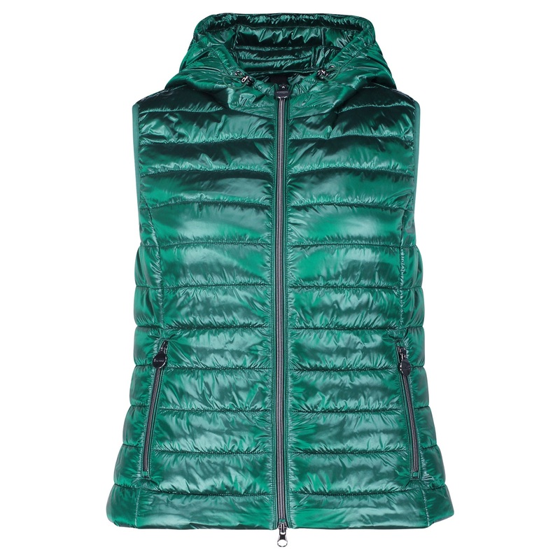 Green Metallic Vest Jacket