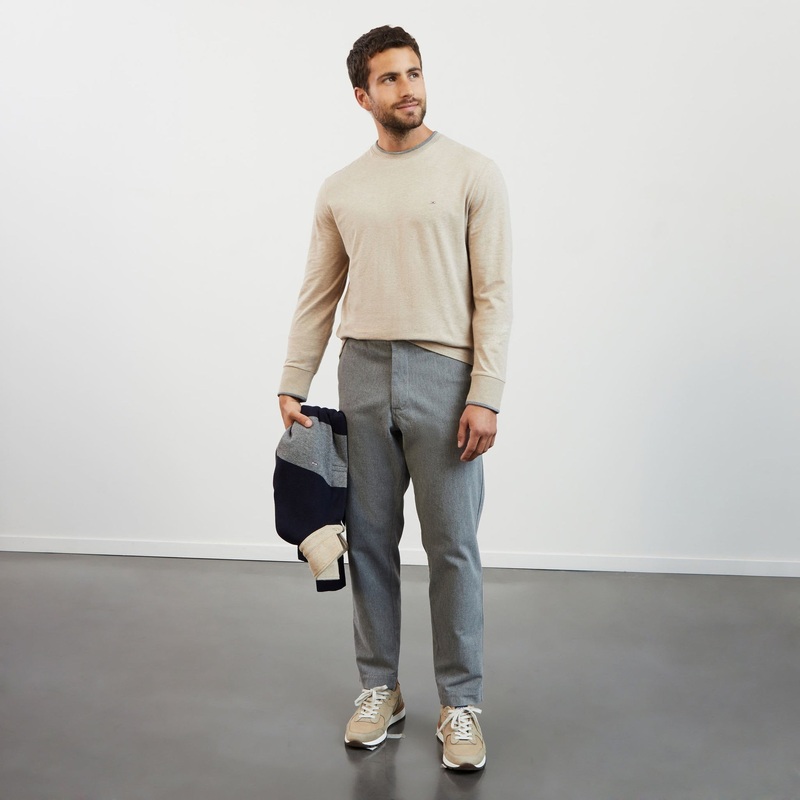Grey Chinos With Elasticated Waist