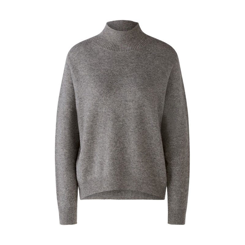 Grey Mockneck Pullover