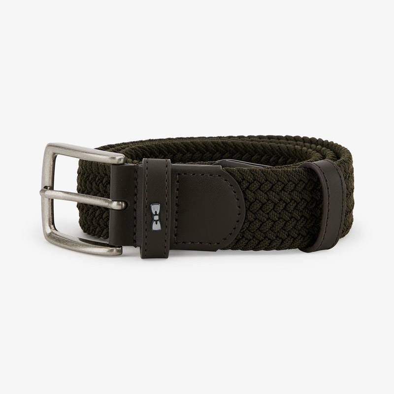 Khaki Braided Elastic Belt