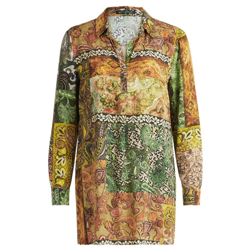 Long Shirt Blouse With All-Over Print