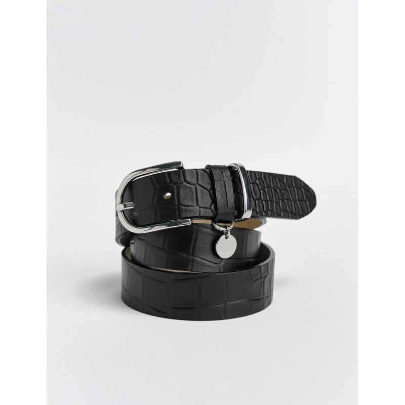 Mock Croc Leather Belt