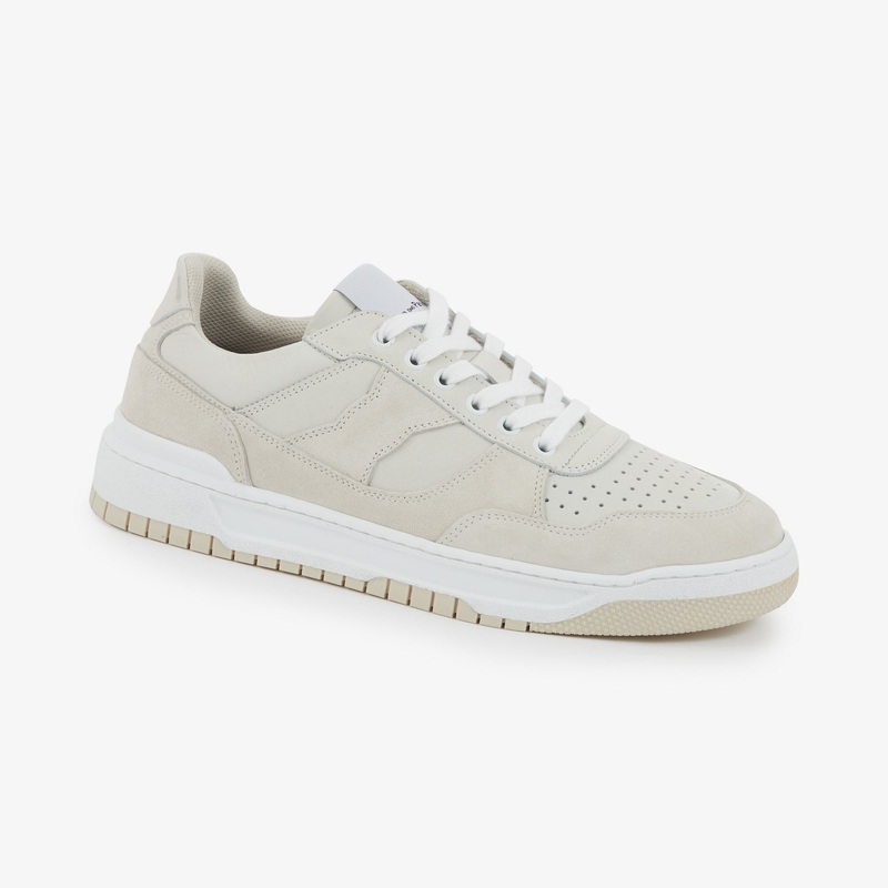 Off-White Two-Tone Leather Trainers