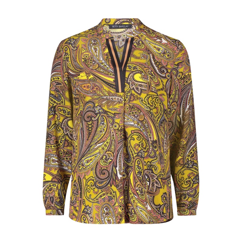 Shirt Style Blouse With All-Over Print