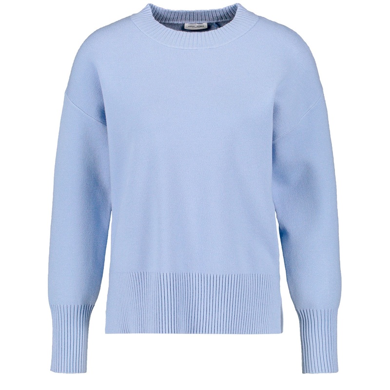 Soft Jumper With An Elongated Back And Side Slits