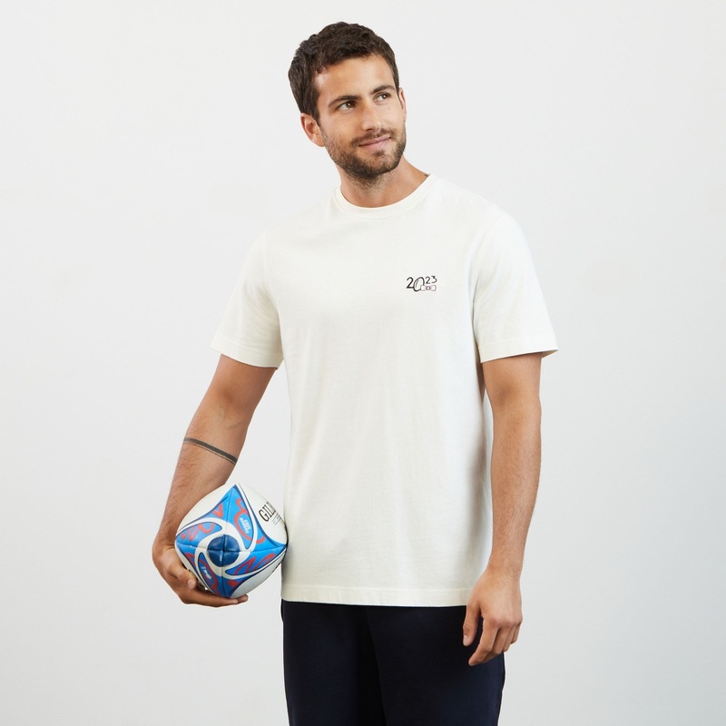 White T-Shirt With 2023 Embroidery