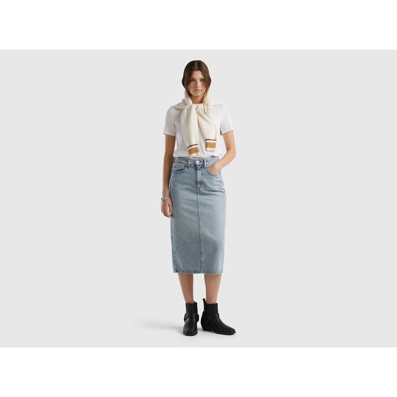 Denim Pencil Skirt