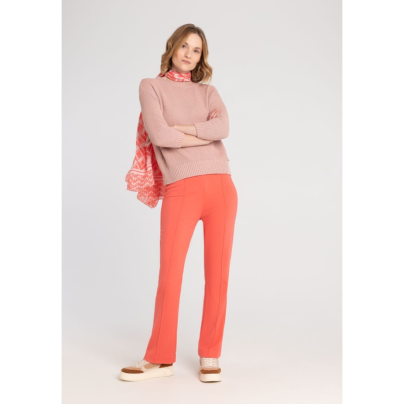 Milky Red Jersey Trousers
