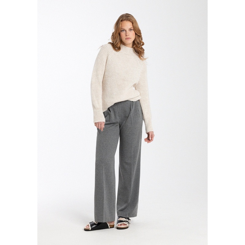 Pinstripes Wide Jersey Trousers