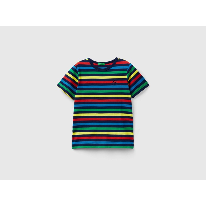 Striped 100% Cotton T-Shirt
