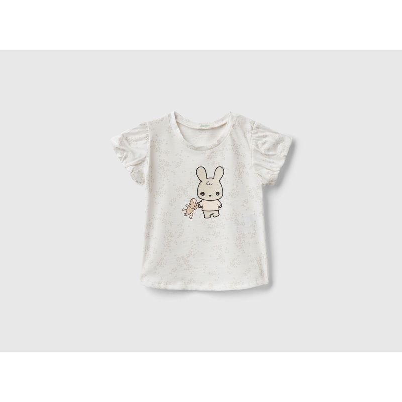 T-Shirt With Bunny Print