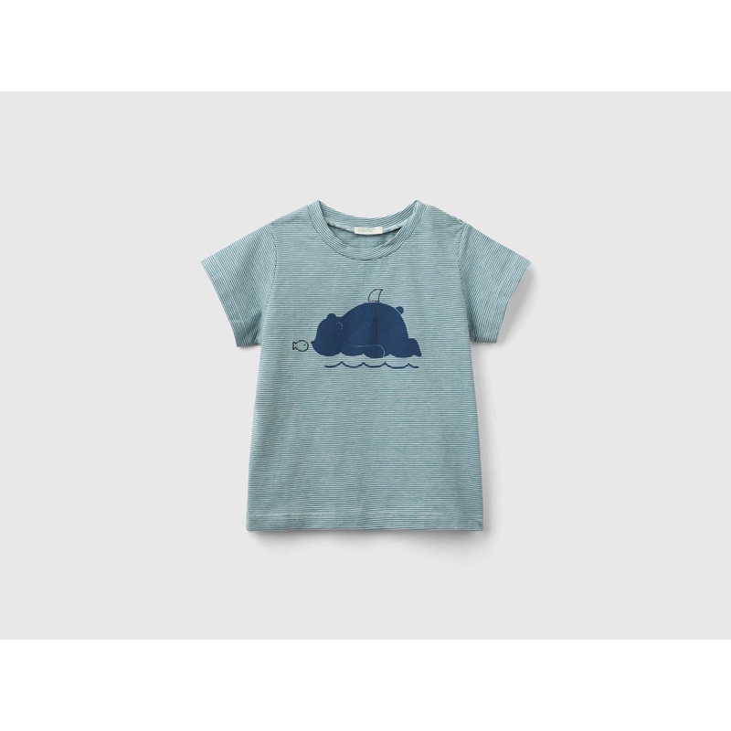 T-Shirt With Print On Front And Back