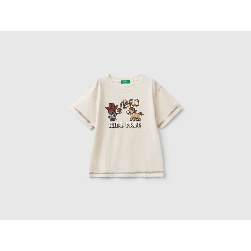 T-Shirt With Western Print